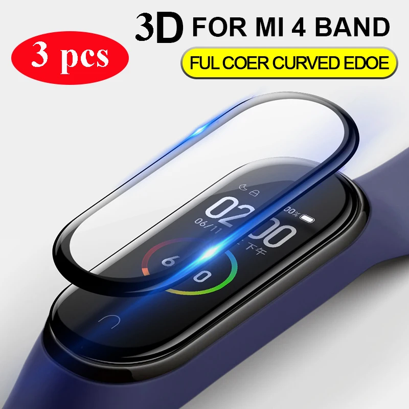 3D Защитная пленка для XiaoMi Mi Band 4 miband NFC смарт браслет полный экран композитная Band4