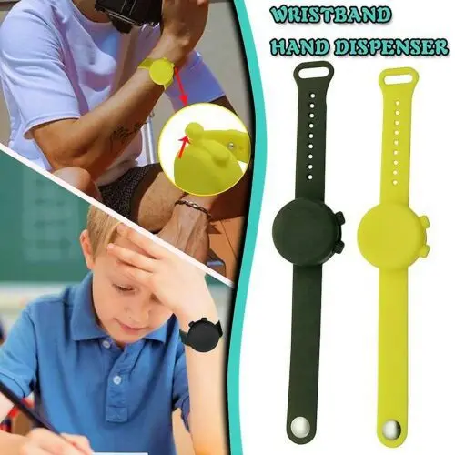 

Hand Sanitizer Disinfectant Sub-packing Silicone Bracelet Wristband Hand Dispenser Wearable Hand Sanitizer Dispenser Pumps New