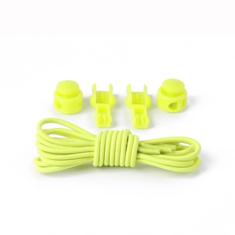 fluorescent yellow 24 цвета шнурки без галстука ленивые шнурки круглые эластичные шнурки для обуви для детей и взрослых кроссовки резиновый шнурок Быстрый шнурки Новые - Цвет: fluorescent yellow