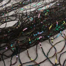 Модная сетчатая ткань с блестками ткань с блестящим кружевом платье делая материал корпуса DIY продается по двору