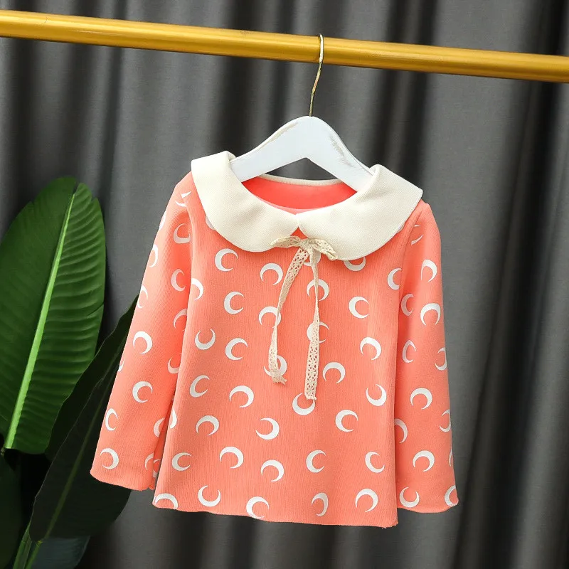 Джемпер для девочек детский теплый свитер, одежда детское пальто с длинными рукавами и рисунком Луны для маленьких девочек От 2 до 6 лет