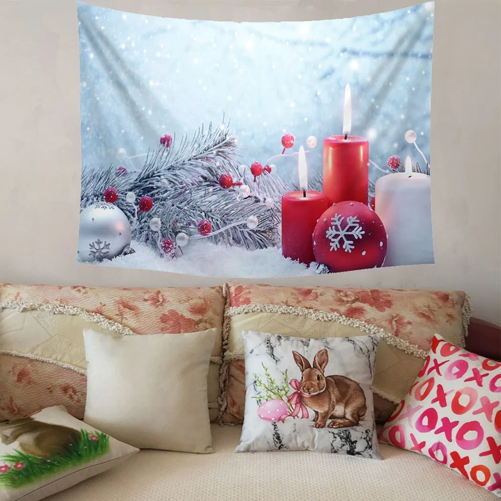 Christmas Xmas Tapestry Hippie Room Bedspread Wall Hanging Throw Blanket Christmas Decorations For Home Macrame Wall Hanging