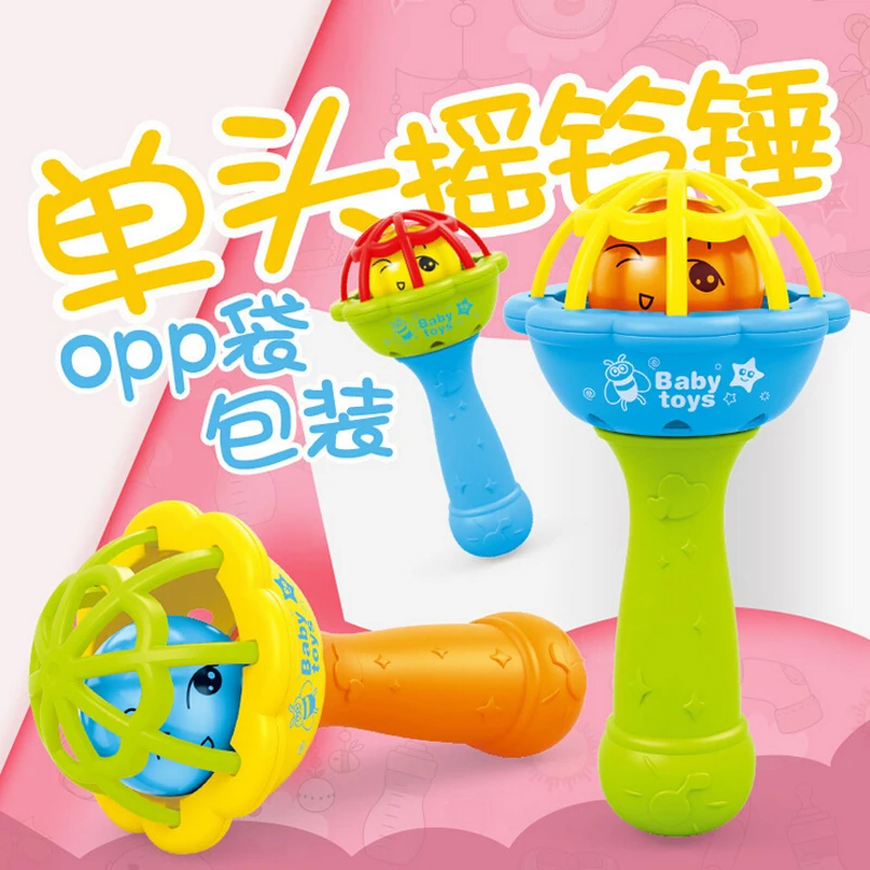 Детская игрушка-погремушка ручной работы, Забавный Прорезыватель для новорожденных, погремушка, От 0 до 1 года, Детская развивающая игрушка, мягкий резиновый шарик, игрушки высокого качества - Цвет: 1