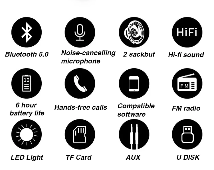 Беспроводная колонка USB цветные bluetooth-колонки светодиодный HiFi fm-радио TF карта двойной бас сабвуфер с микрофоном портативный динамик