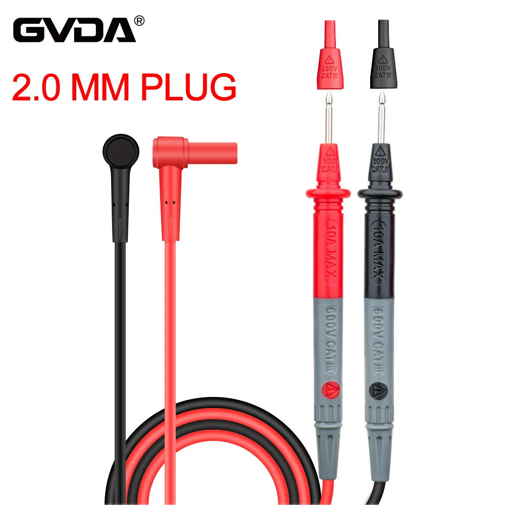

GVDA Universal Probe Test Leads Pin for Digital Multimeter GD118B Needle Tip Meter Multi Meter Tester Lead Probe Cable 1000V 10A