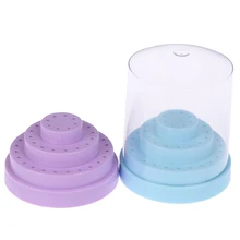 Случайные цвета 1 Набор 48 отверстий для ногтей сверла держатель стенд дисплей для ногтей сверло Коробка органайзер контейнер Маникюрный Инструмент