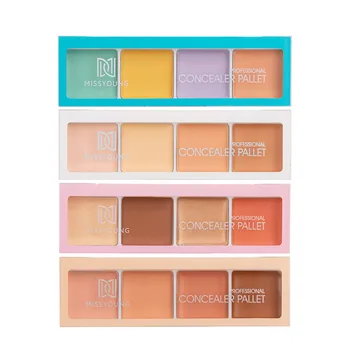 

MissYoung 4 colors Concealer Pallete Repairing Acne Spots Dark Circles Powder full Cover Contour Pallete cosmetics make up TSLM1