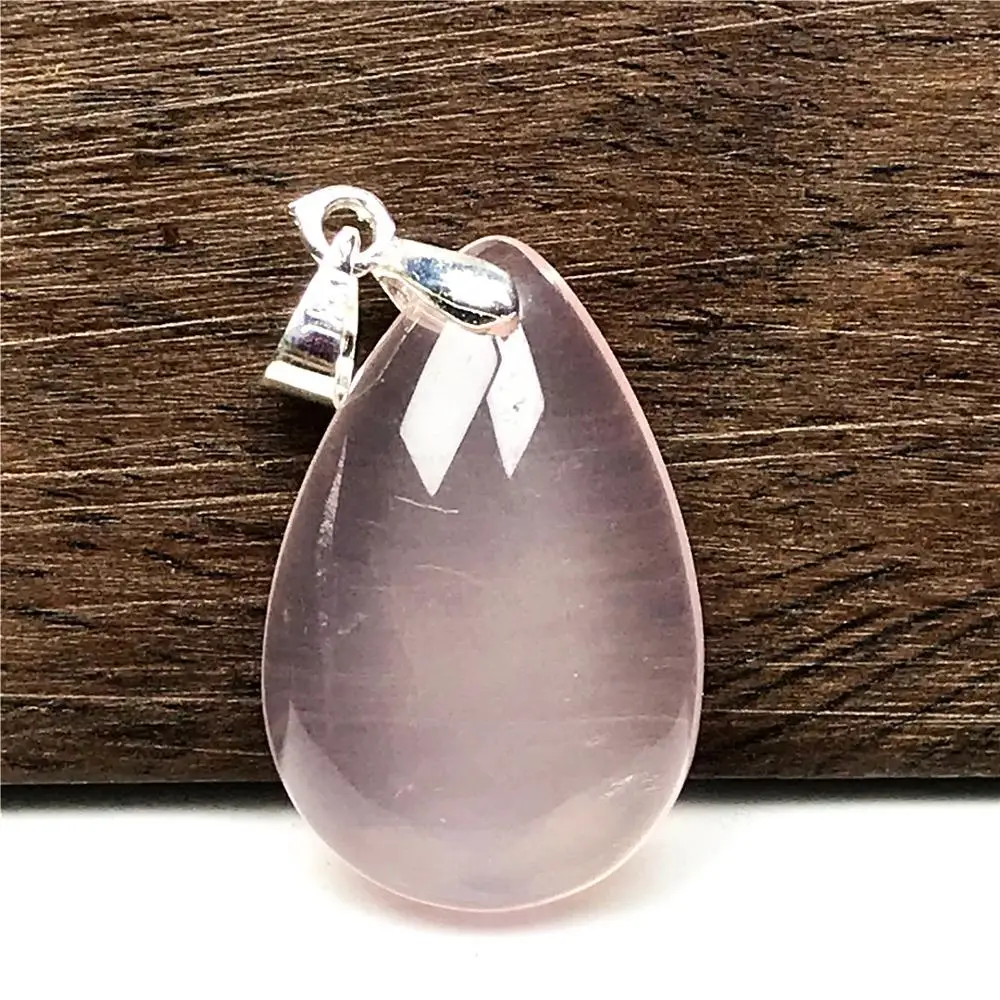 Топ натуральный Мозамбик Роза кварц кулон ювелирные изделия для женщин мужчин