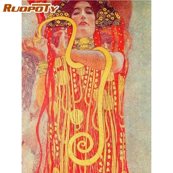 

RUOPOTY Frame Picture Diy Painting By Numbers Kits Figure Painting Famous Picture Paint By Numbers Wall Art Picture Acrylic Gift