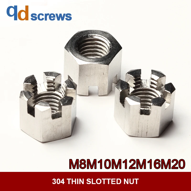 304 M8M10M12M16M20 hexagon Thin Slotted Nuts-Product GB6181 | Обустройство дома