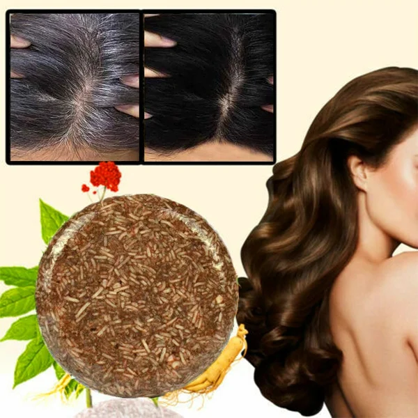Hair darkening shampoo moisturizing and repairing natural gentle formula hair cleaning stick gray hair reverse soap essence