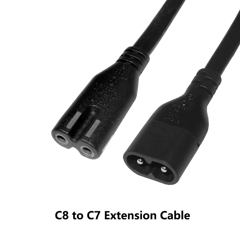 Кабель-удлинитель IEC 60320 C7-C8 штекер-гнездо 2-контактный удлинитель питания для ЕС