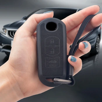 

Fashion New Plastic+Leather TPU Car Key Case Cover Shell For Mazda 2 3 6Axela Atenza CX-5 CX5 CX-7 CX-9 2014~17 Auto Accessories