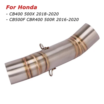 Slip for Honda CBR500R CBR400 CB500F 2016-2020 Exhaust Mid Link Pipe Motorcycle Connect Tube 51mm CB400 500X