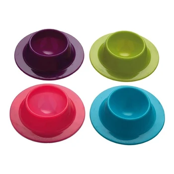 

4 Pcs Silicone Egg Cups In Modern Design Holders Set Serving Kitchen Boiled Eggs Breakfast(Ran Color)