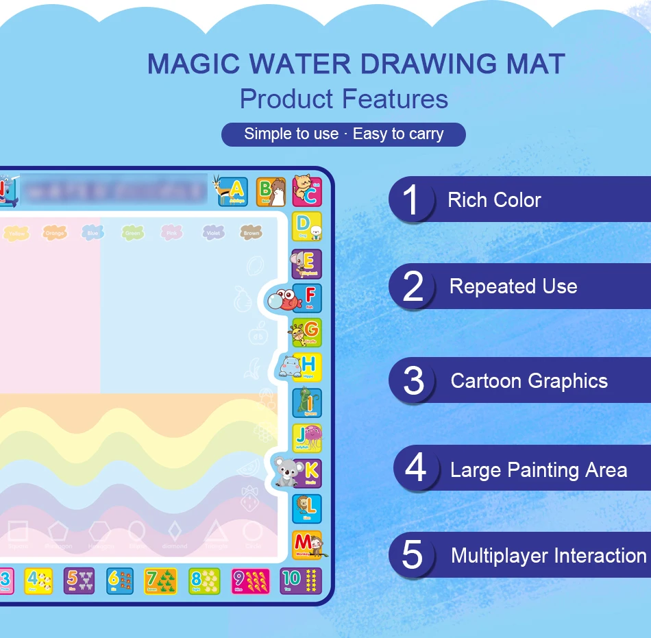 100x80CM Magic Water Drawing Mat™ Toys for Kids-Choice Paradise