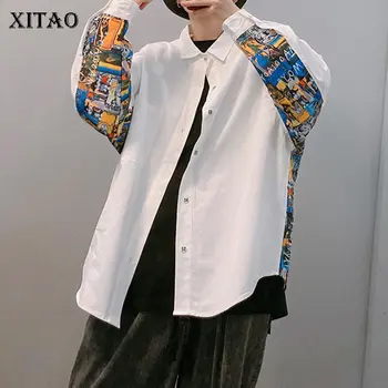 

XITAO Letter Print Pattern Shirt Women 2020 Autumn Casual Fashion Style Temperament All match Full Sleeve Women Blouse DZL1591