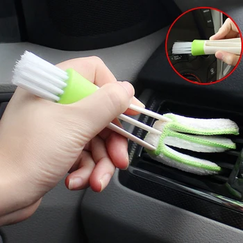 

1PC 2 In 1 Car Air-Conditioner Outlet Cleaning Tool Multi-purpose Dust Brush Car Accessories Interior Double Slider Brushes