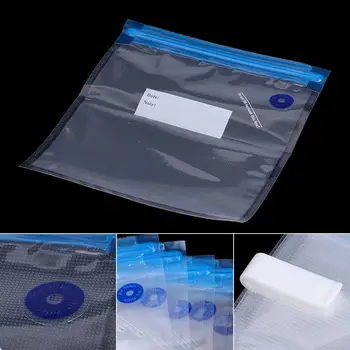 

5PCS vacuum storage bags Blue Sealed Vacuum Air Bleed Fresh Food Storage Bag Freshness Protection Packaging Bags #SO