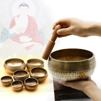 

Tibetan Buddhism Singing Bowl Hand Hammered Yoga Copper Chakra Meditation Gift Relax Soothing Sound Meditation Specialists