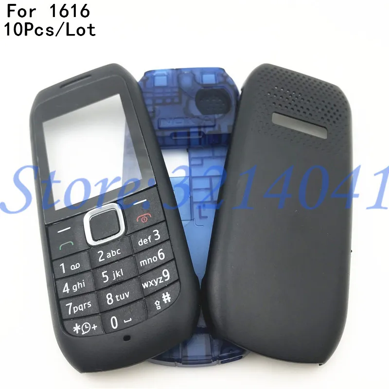 10 шт./лот высшее качество полный корпус для Nokia 1616 Новая обложка + передняя средняя