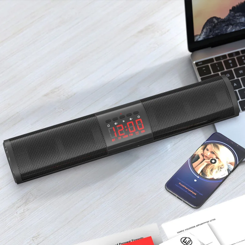 Bluetooth динамик 10 Вт встроенный аккумулятор 4400 мАч Саундбар беспроводной динамик с дисплеем мобильная зарядка Bluetooth 5,0 динамик s