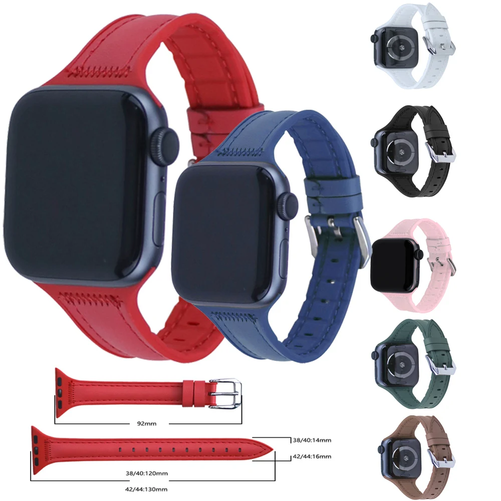 Кожаный ремешок для Apple Watch Band 44 мм/40 мм спортивный браслет iWatch band 38 42 apple watch series 5 4 3