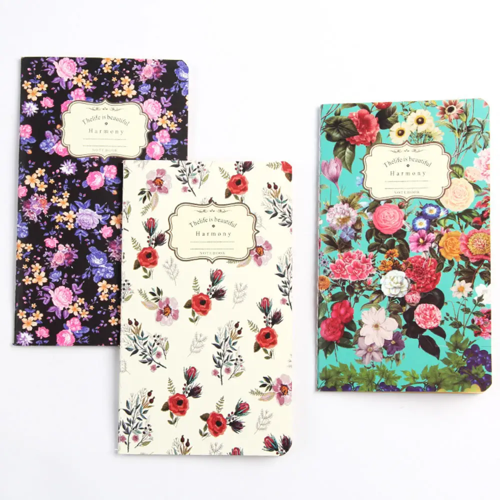 

1 pcs Flower pattern Diary Sketchbook Kawaii Cute Notebooks For Kid Girl School Office Supplies Stationery New Arrive Hot Sale