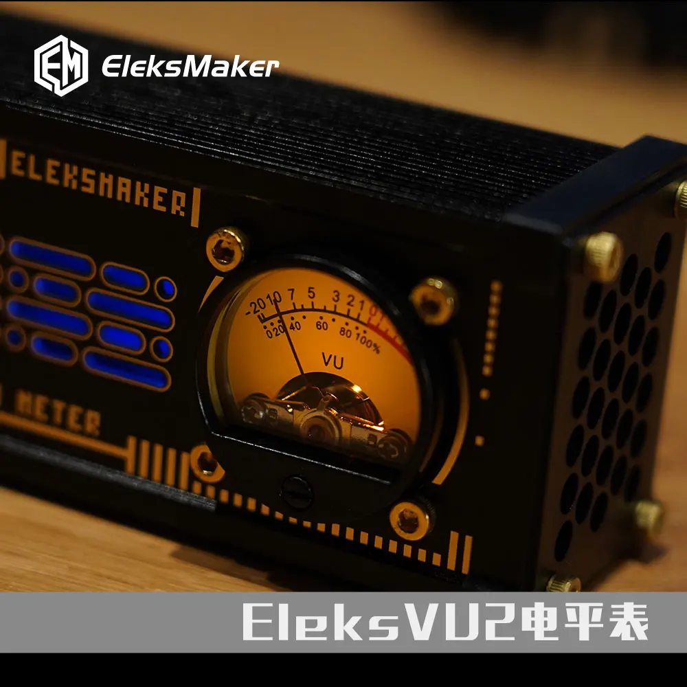 

EleksVU2 level pickup meter pickup lamp RGB light level sound control tube amplifier VU meter head with backlight
