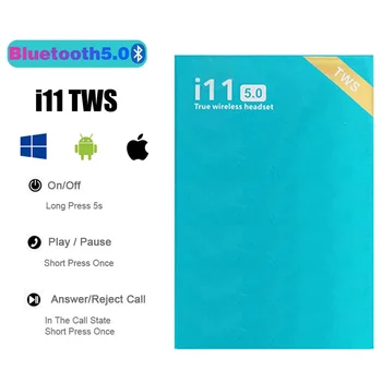 

i11 TWS Bluetooth Earphones Wireless Earbuds Sports Headest With Charging Box Music Headphones For iPhone Xiaomi Sansung Huawei