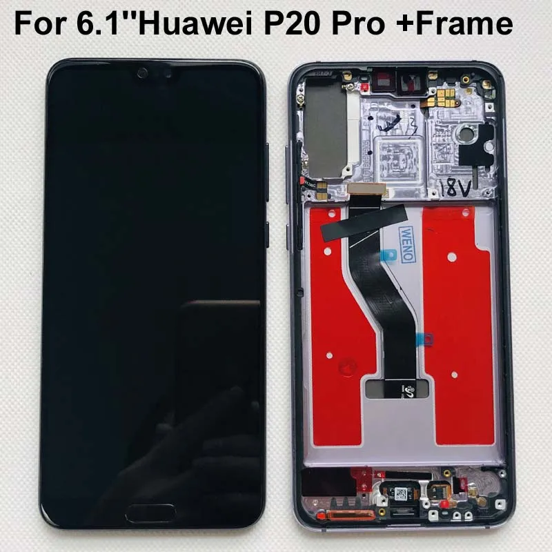 New Original Amoled With Frame For Huawei P20 Pro Clt L09 Lcd Display Touch Screen Digitizer Assembly Replacement Fingerprint Mobile Phone Lcd Screens Aliexpress