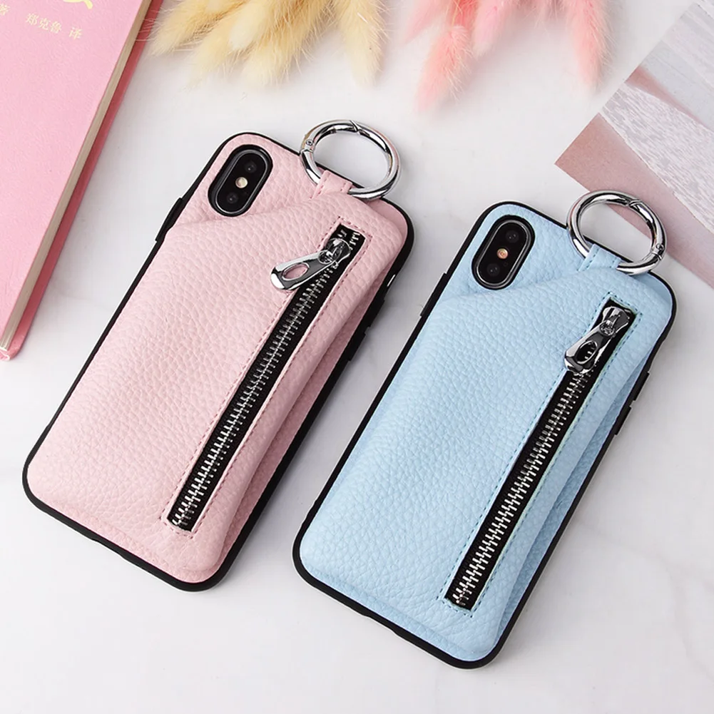 Кошелек на молнии чехол для телефона для iPhone 11 Pro Max X XS XR 6 6S 7 8 Plus из искусственной кожи слот для карт съемный чехол для хранения монет Fundas