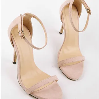 

high-heeled shoes women's summer 2020 Summer small fresh one-character buckle fairy women's sandals