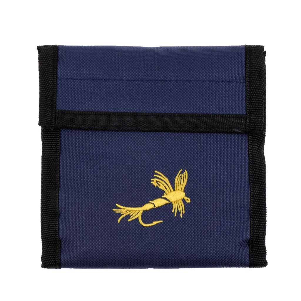 Fishing Line Leader Wallet Tapered Leader Storage 12 Removable Sleeves Pocket Line Tippet Bag Fly Fishing Bags Blue 