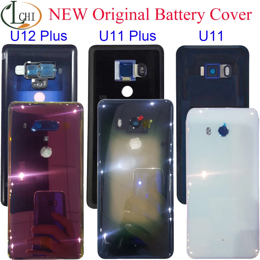 Крышка батарейного отсека для HTC U11 Plus Задняя стеклянная крышка корпуса U12 + задняя