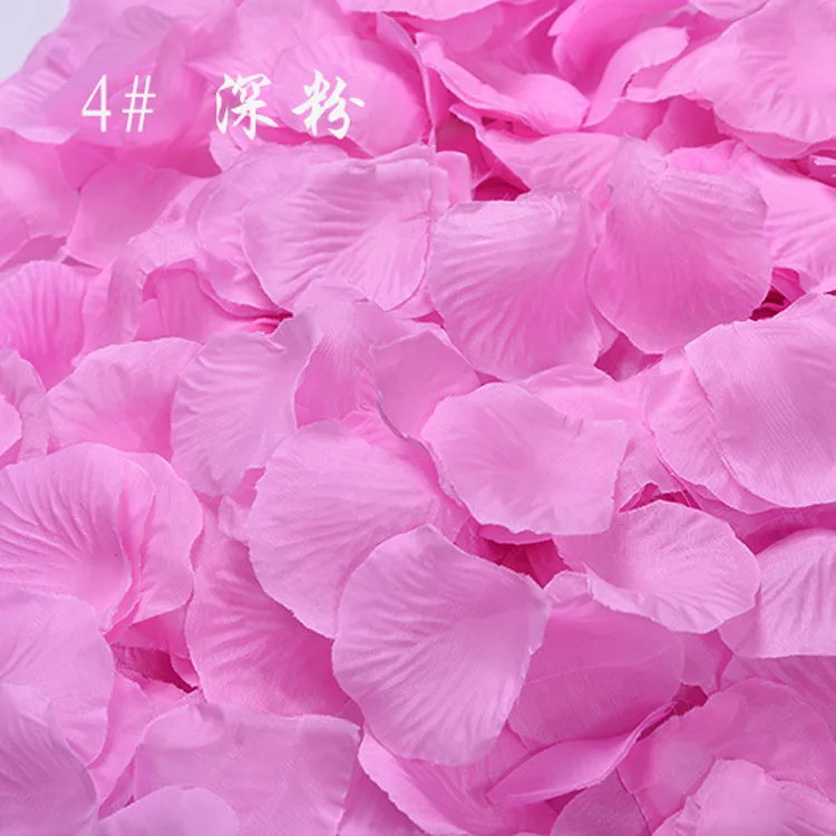 4 deep pink 30 упаковок(3000 лепестков) для свадьбы, для украшения комнаты, для создания атмосферы, макет цветов, имитация роз, искусственные лепестки, Шелковый цветок - Цвет: 4 deep pink