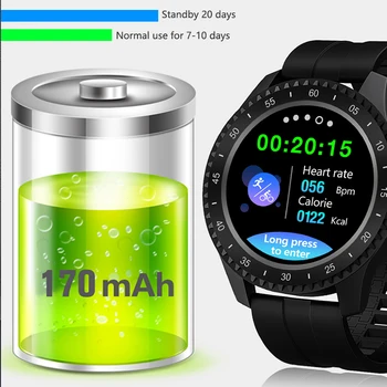 

Smart watch bracelet long standby 170mah battery smart wristband blood pressure oxygen ip68 waterproof smartwatch men smart band