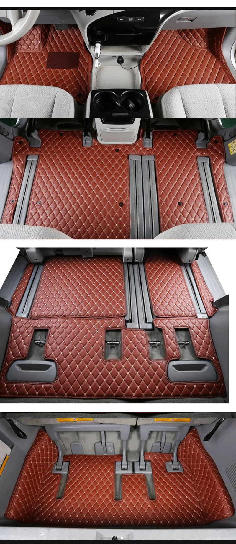 Lsrtw2017 кожаные автомобильные коврики для toyota sienna 2004 2011 2012 2013 интерьерные аксессуары XL30 ковер