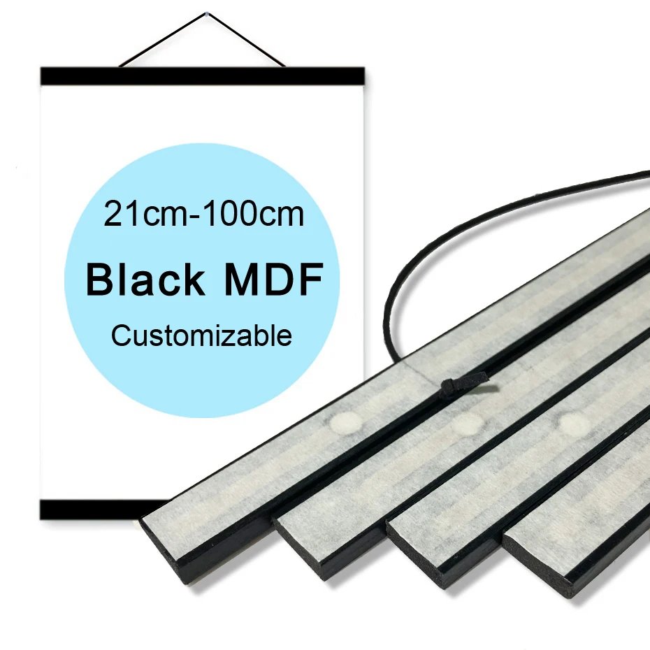 21-100cm Large Size Black MDF Wood Magnetic Hanger Photo Frame For Pictures Posters Canvas Paintings Print Wall Frame photo frame,wood canvas frame,wood photo frame,wood frame,wood picture frame,art frames