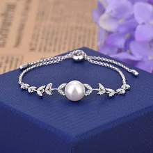 Европейская и американская мода циркон цветок жемчужный браслет с простым темпераментом и высококлассным орнаментом ZK40