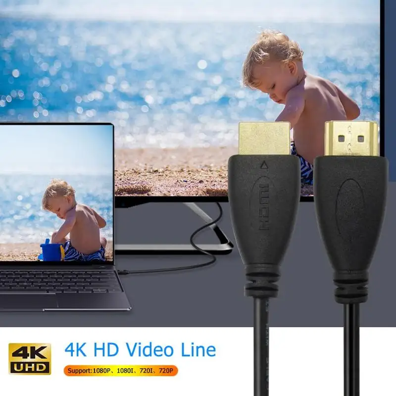 Ультра тонкий высокоскоростной кабель HDMI 1,4 HDTV Ethernet 4K x 2K 3D Аудио возврат