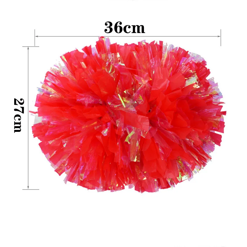 Cheerleading Pom Poms 2pcs Rainbow Plastic Cheerleader Pom Ppom Girl Cheer Refueling Props Cheerleading Pompon Pompoms Baton Hhandle NonFading