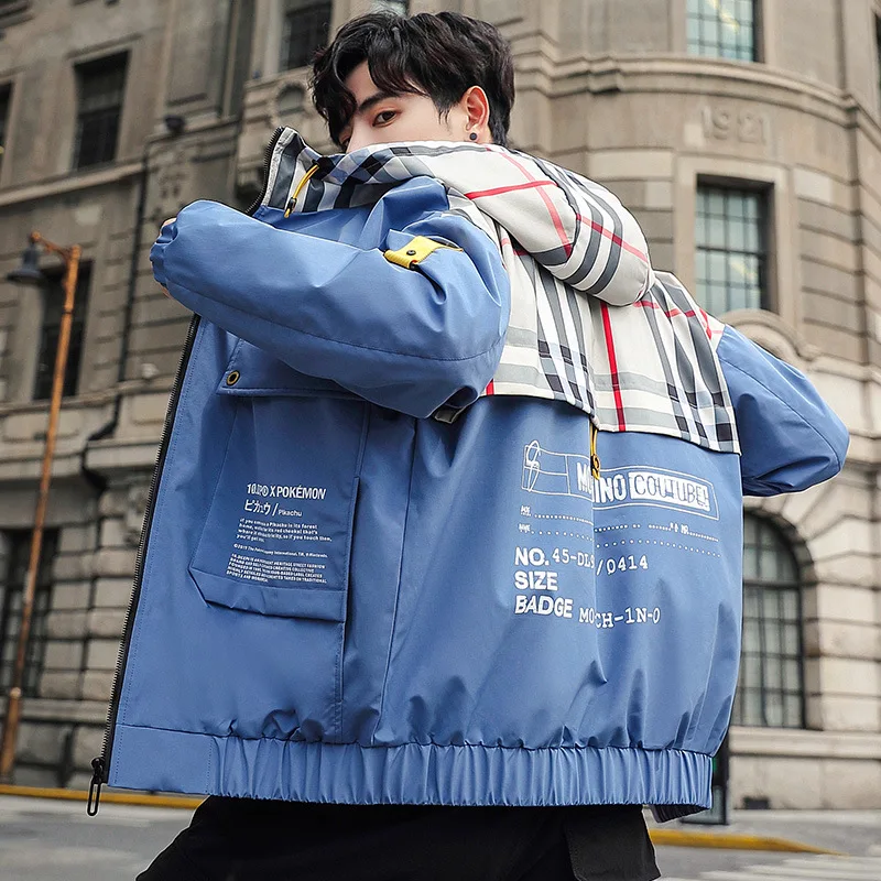 

Men Cool Coat Spring And Autumn 2020 New Style Trend Tops Jacket Men's Casual Handsome MEN'S Wear Hooded Clothes