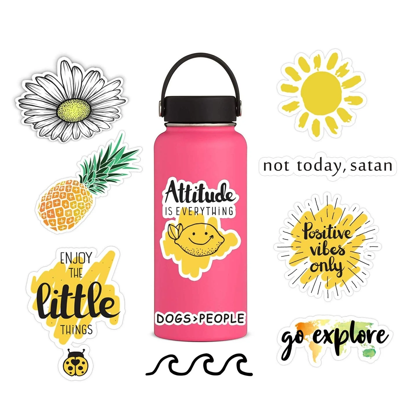 

For Cute Stickers Hydro flasks Cute, Lovely, Trendy, Aesthetic, Waterproof Vinyl Sticker Teen Girls Water Bottles Laptop Guitar