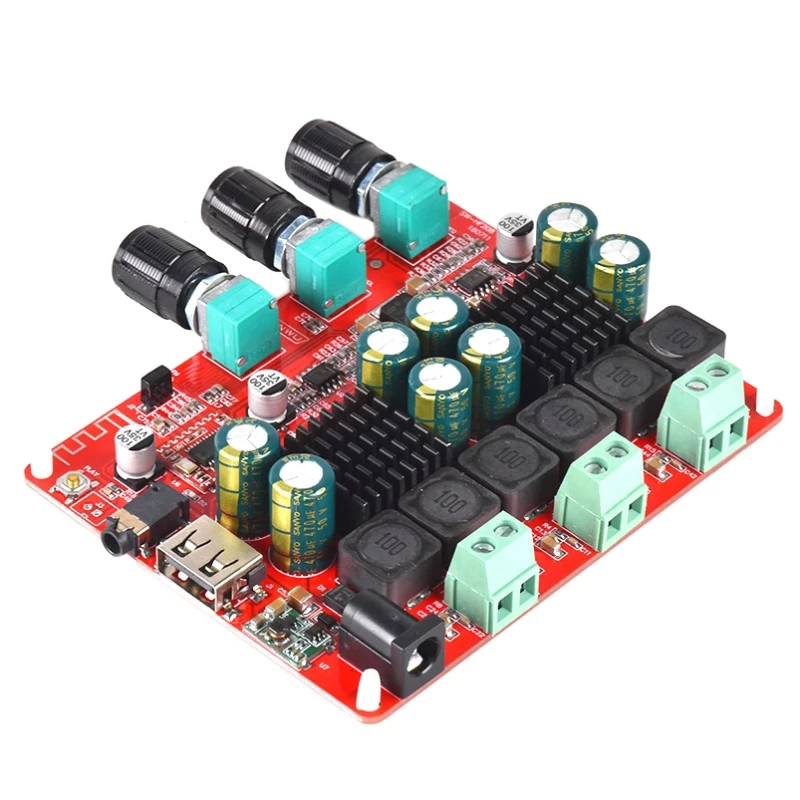 Tpa3116D2 4.2 Bluetooth 2.1 Channel Stereo Digital Audio Amplifiers Board 50Wx2+100W Fm Radio Usb Mp3 Play