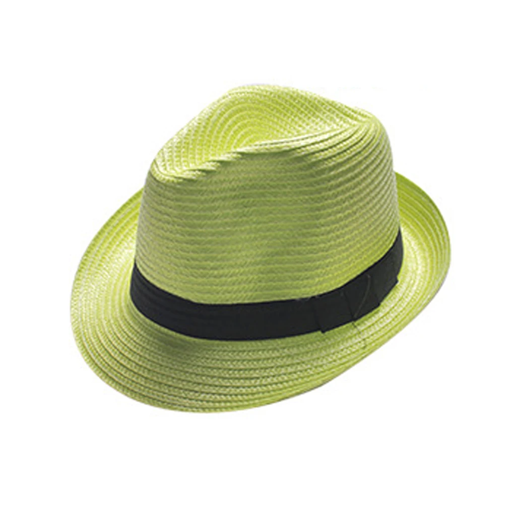 Хит, унисекс, женская, мужская, модная, летняя, повседневная, трендовая, Пляжная, Соломенная Панама джазовая, шляпа, ковбой, фетровая шляпа, гангстер, шляпа от солнца