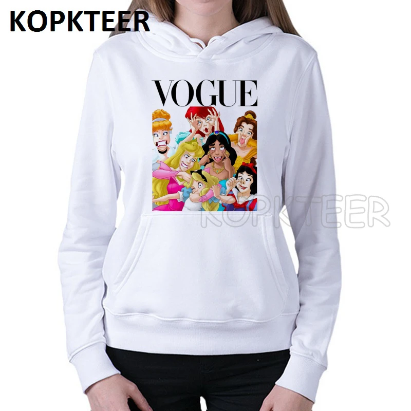  Winter Fashion Streetwear Funny Princess Vogue Print Women Sweatshirt Spring 2019 O Neck Long Sleev