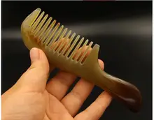 

hair brush comb Hairdressing Supplies Natural Anti Static Ox Horn Comb Hair Care Massage Brush Straight Hairbrush Prevent Loss