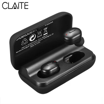 

CLAITE TWS Wireless bluetooth Earphone Auto Pairing IPX6 Waterproof Sports Headsets CVC Denoise HiFi Stereo Earbudswith Mic