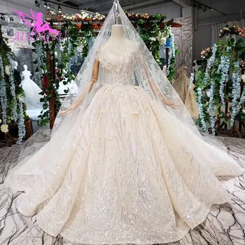 شراءAIJINGYU Queen فساتين الصين مصنوعة حسب الطلب العباءات المصممين الأيائل الزفاف في تركيا فستان الزفاف سبليت